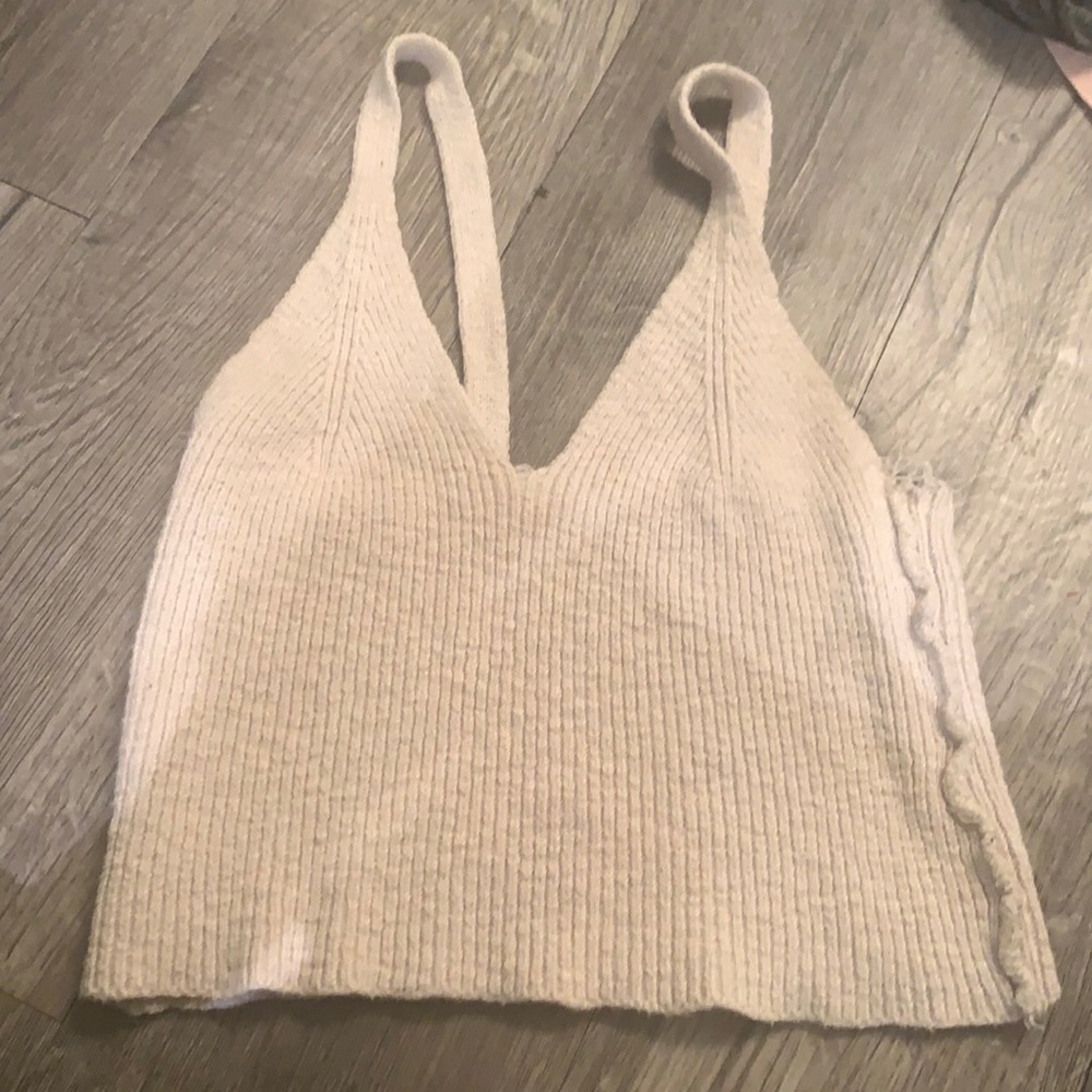 Cream Crop Top